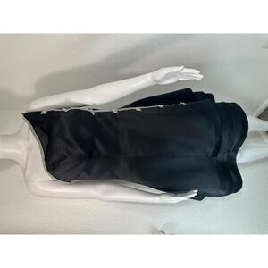 VTG 80s Sz 10 Lillie Rubin Black Rhinestone Strapless Mini Dress Glam Party LBD